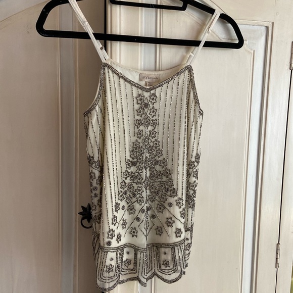HYDE PARK-| VINTAGE CAMISOLE -Tank Top Beaded Unique S- M - Picture 1 of 6
